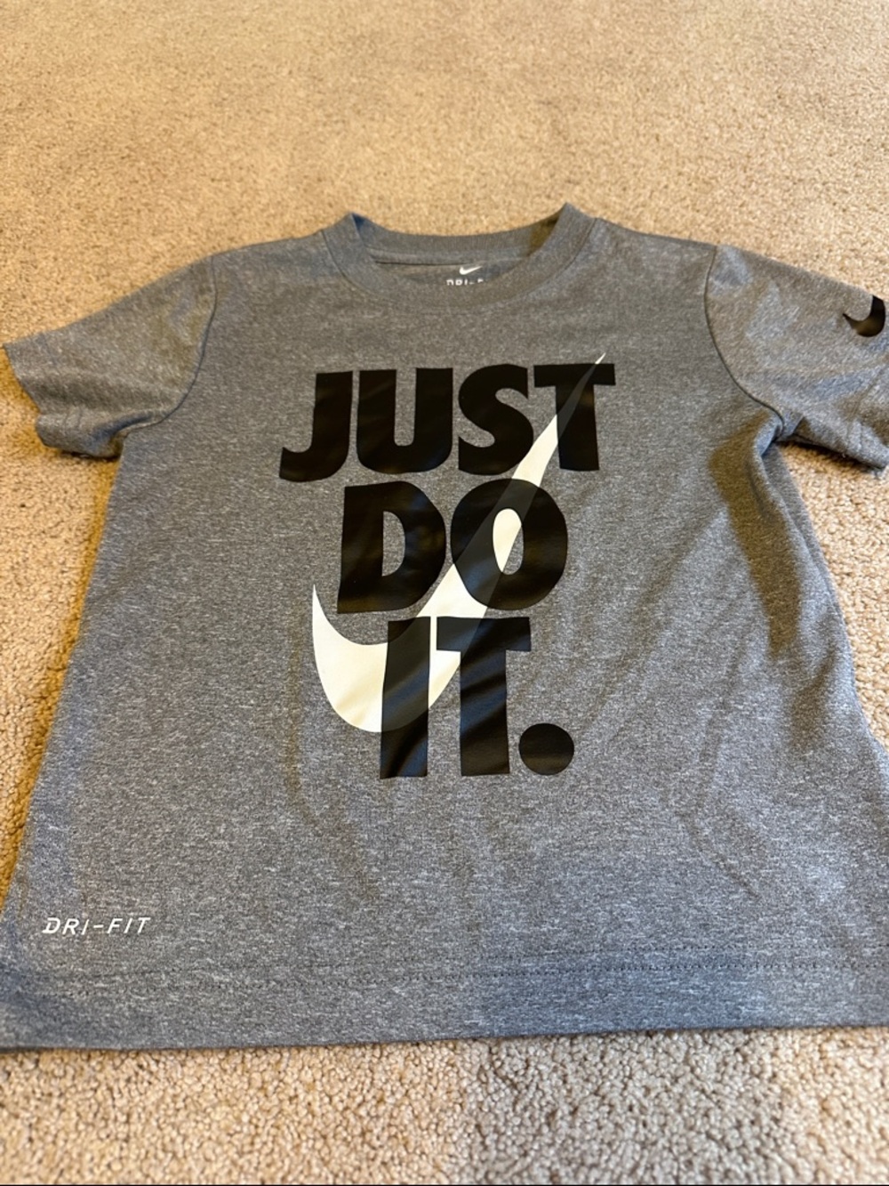 Nike Gray 'Just Do It.' Kids Graphic Tee